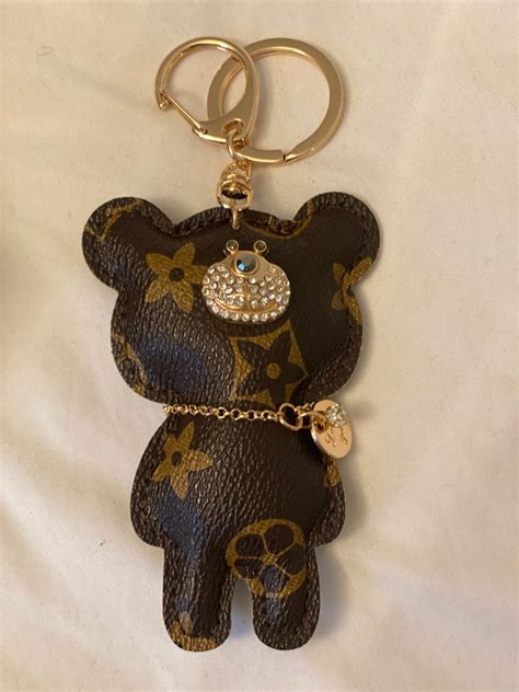 lv keychain dog|louis vuitton teddy bear keychain.